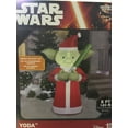thumbnail image 4 of 6 Foot Star Wars Lighted Airblown Inflatable Christmas Yoda with Santa Hat & Lightsaber, 4 of 5