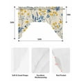 thumbnail image 6 of Blue Yellow Flowers Kitchen Swag Valances for Windows, Botanical Blossom Motif Swag Valances Curtains for Living Room, Rod Pocket Window Treatments for Bathroom, Bedroom, Cafe, 56"x36", 6 of 6