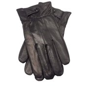 Men's Genuine Leather Warm Lined Driving Gloves (L, BLACK)