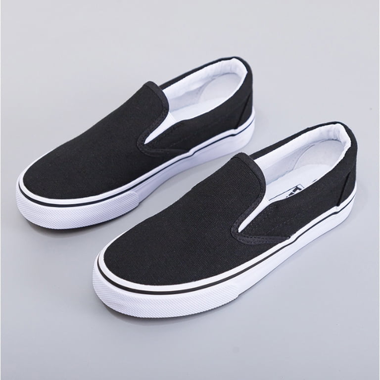 Mens Slip on Sneakers Loafers Shoes Canvas Black Shoes  display picture 1