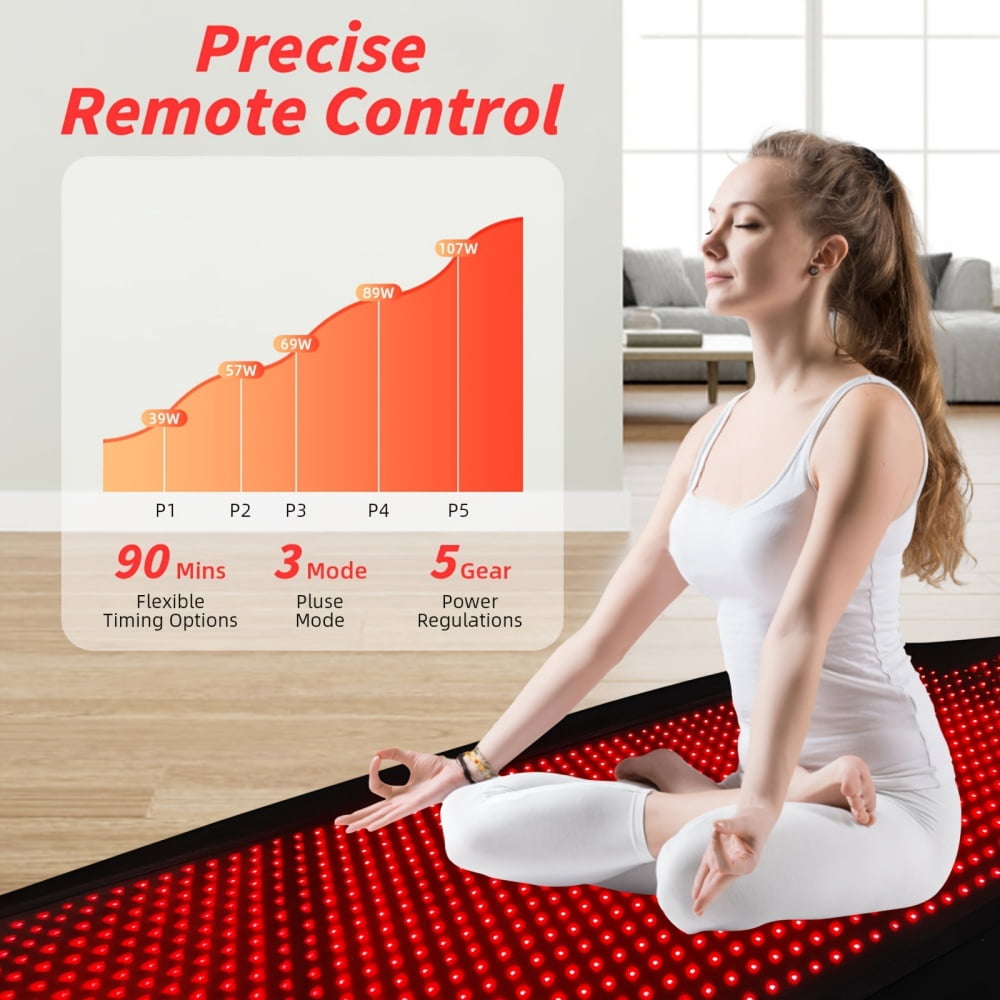 iKeener FDA-Cleared Red Light Therapy Mat - 71x33.3 Inches, 1370 LEDs, Dual-Pulse Technology for Full-Body Wellness and Skin Care