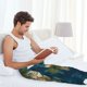 thumbnail image 5 of Fotbe World Map Pantalones de Pijama para Hombre, Pantalones de Dormir, Pantalones de Casa con Cintura Ajustable y Bolsillos-3X-Large, 5 of 6