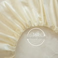 thumbnail image 7 of MooMee 100% Washed Cotton Fitted Sheet King Linen Like Textured Extra-Deep Pocket Breathable Soft (Cream White), 7 of 7