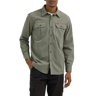 Lee Men's Classic Fit Stretch Canvas Utility Shirt, Durable, Easy