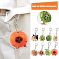 thumbnail image 3 of Food Cat Cat Head Keychain Fun Gift For Student Keyring U6J3, 3 of 7