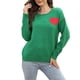 thumbnail image 1 of Gibobby Suéteres mujer, uéter de cuello alto para mujer, de manga larga, acogedor, cálido, casual, ligero, suave(Verde,G), 1 of 5