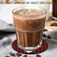 thumbnail image 2 of Christmas Reindeer Coasters Set of 2, Absorbent Coasters for Drinks, Red Black Buffalo Plaid Xmas Winter Coaster for Desk Coffee Table Protection, Home Decor House Warming Gifts 4", 2 of 8