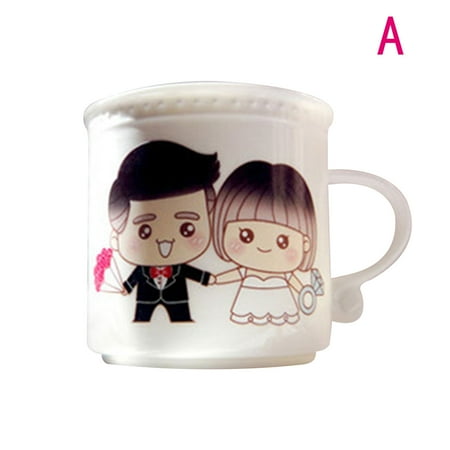 

Christmas Clearance! SuoKom Creative Style Hot Color Changing Cup Romantic Couple Water Cup Gift Mark Coffee