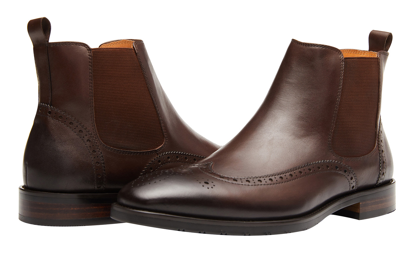 Santimon Genuine Leather Chelsea Boots Casual Ankle Boots  display picture 1