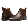 thumbnail image 7 of Santimon Genuine Leather Chelsea Boots Casual Ankle Boots Classic Men Oxford Boots Coffee 8 US, 7 of 7
