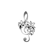 Inkbox Temporary Tattoos, Floral Music, 1 Pack
