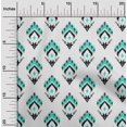 thumbnail image 2 of oneOone Polyester Spandex Turquoise Green Fabric Asian Ikat Sewing Material Print Fabric By The Yard 56 Inch Wide, 2 of 4