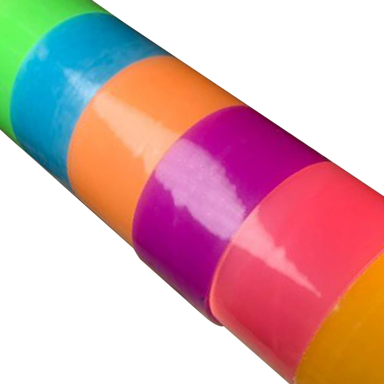 FVDPWYE 6x Colorful Sticky Ball Rolling Tapes Luminous 2.36 inch Wide Decorative Colored
