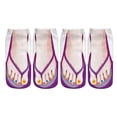 thumbnail image 2 of Two Pairs 3D Pattern Manicure Print Socks Flip Flop Funny Hidden Running Socks Women Personalized, 2 of 4