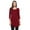 Burgundy, variant on Women's Solid Basic Casual Side Button Trim Round Neck Blouse Shirt Tunic Top