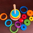 thumbnail image 3 of EeaseMX juego de torre de arcoíris de madera para niños, juguete educativo para clasificar formas., 3 of 8