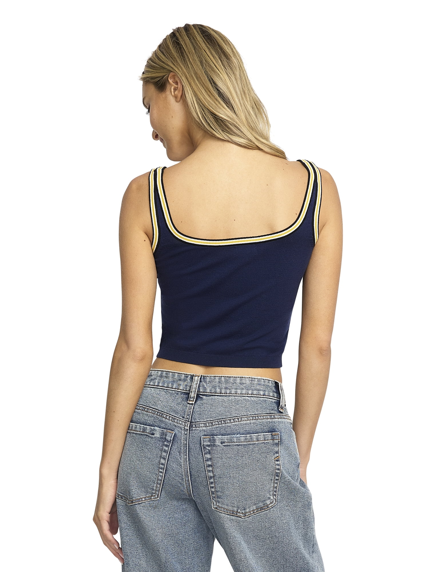 Mills by Millie Bobby Brown Women's Sweater Tank Top with Tipping, Sizes XXS-XXL