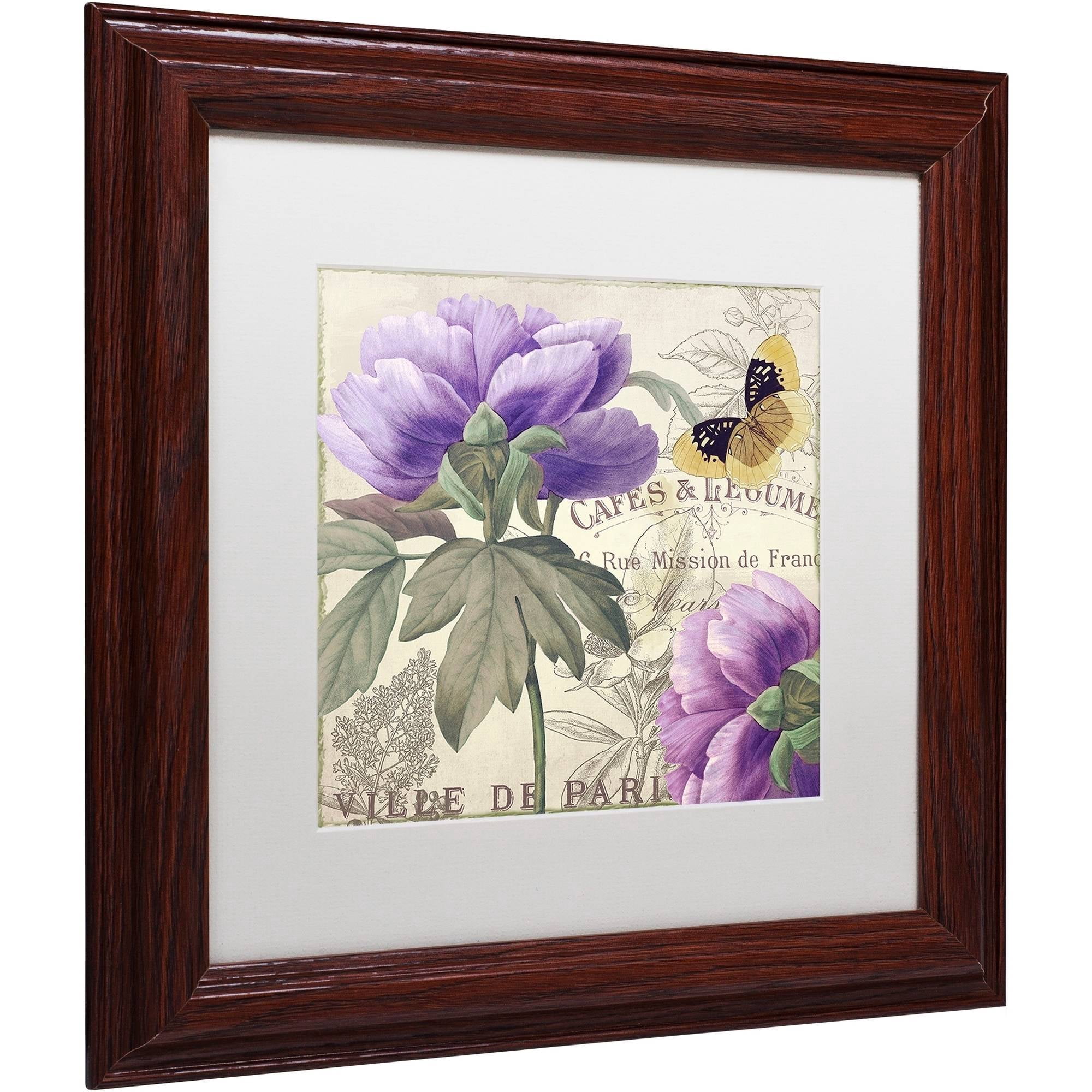 Trademark Fine Art "Petals of Paris IV" Canvas Art by Color Bakery White Matte, Wood Frame