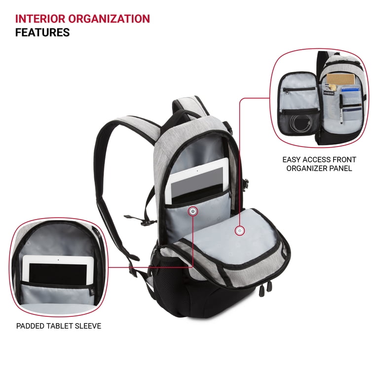 SWISSGEAR 3598 Backpack | Narrow Daypack | Ideal for 