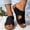 Black, variant on Womens House Slippers Women's Fashion Casual Summer New Solid Color Fish Mouth Wedge Heel Thick Bottom Slippers Beach Pool Slide Sandals Festival Gift