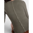 thumbnail image 5 of Scenario Women's V-Neck Ribbed Lightweight Sweater with Long Sleeves, Sizes XS-XXXL, 5 of 6