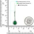 thumbnail image 4 of Blue Apple Jewelry Co.Pear Teardrop Earrings Simulated Green Emerald 925 Sterling Silver, 4 of 5