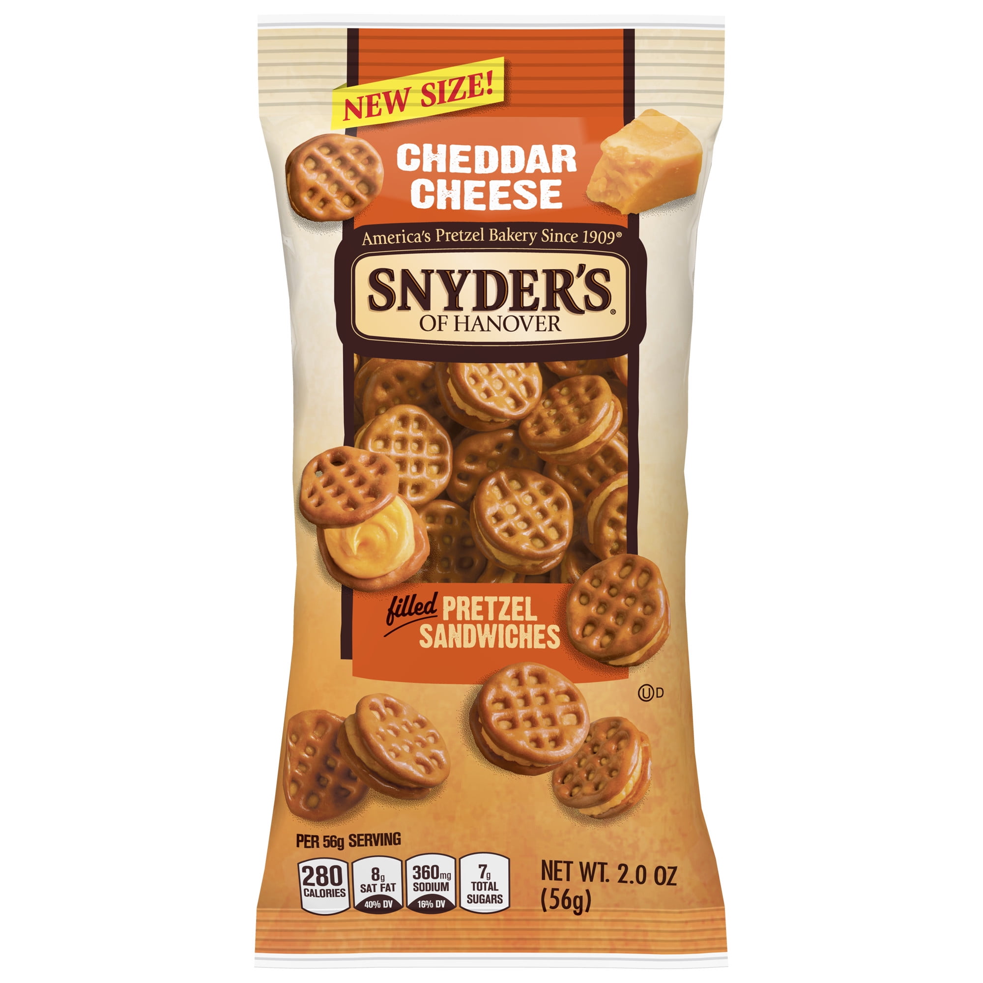 Snyder's of Hanover Pretzel Sandwiches, Cheddar Cheese, 2 Oz, 6 Ct