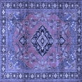 thumbnail image 1 of Ahgly Company Machine Washable Indoor Square Persian Blue Traditional Area Rugs, 8' Square, 1 of 4