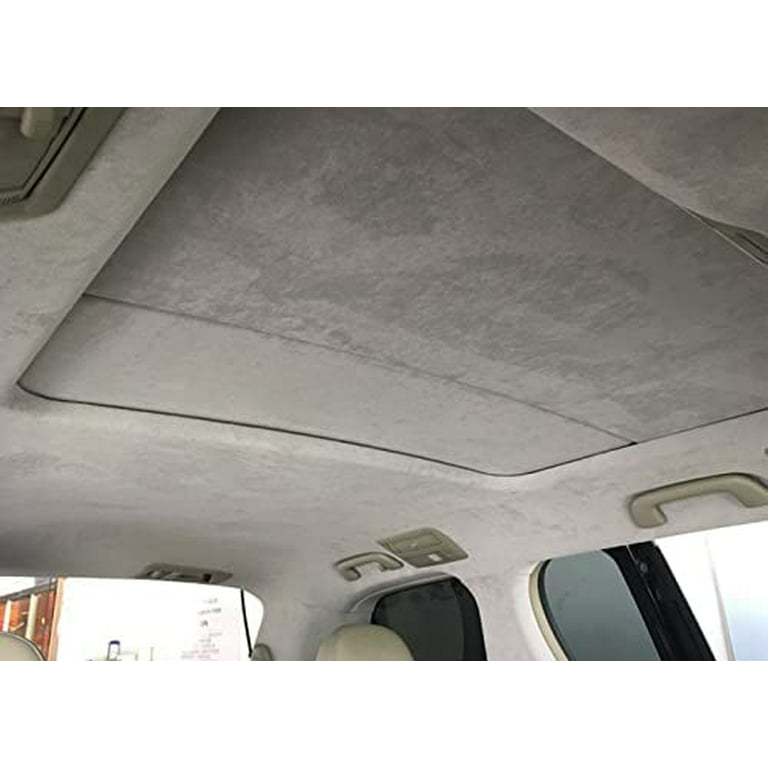 Suede Headliner Fabric with Foam Backing Material - 60 inch36 inch Cars Micro-Suede Roof Headliner Fabric for Automotive/Home Repair/Replacement/DIY 