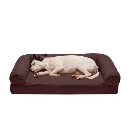 UPC: 0842229124842 | FurHaven Pet Products Quilted Full Support Sofa-Style Pet Bed for Dogs & Cats – Coffee  Medium
