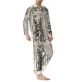 thumbnail image 2 of Picia retro tractor Pattern Men’s Long-Sleeve Sleepwear Set - Soft 2-Piece Loungewear with Pockets, Comfy PJs for Relaxing Nights-XX-Large, 2 of 7