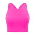 thumbnail image 4 of xfsWaSs Womens Tank Tops with Built In Bras High Neck Racerback Sports Bra Padded Workout Crop Tops Solid Color Summer Athletic Yoga Top, 4 of 4