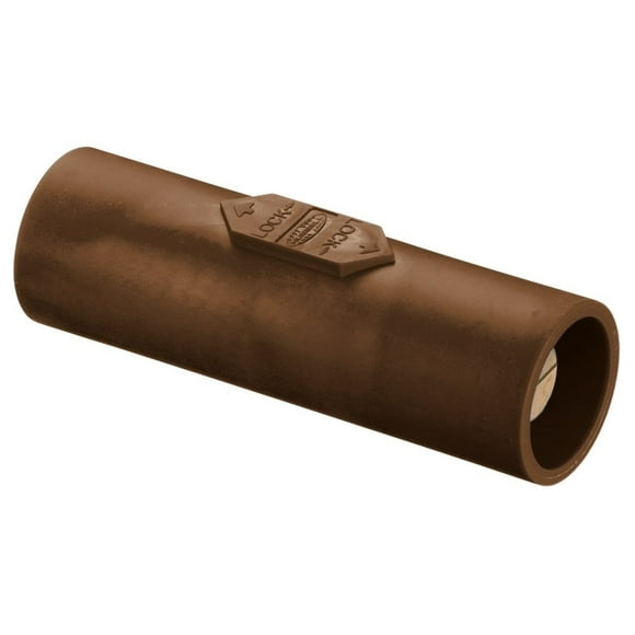 Hubbell Wiring Systems HBLDMBN Single Pole Double Male Gender Reversing Device, Male-Male Connection, 1-31/64" Diameter x 4-21/32" Length, Brown
