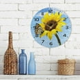 thumbnail image 7 of GZHJMY Butterfly Sunflower Wall Clock, 10" Silent Non Ticking Round Clock, Oil Painting Easy to Read Clock for Living Room Bedroom Bathroom Home Decor Holiday Gifts, 7 of 7
