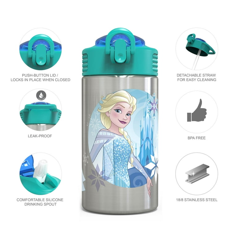  Zak Designs, Inc. Frozen 2 Stainless Steel Bottle for Kids -  Disney Frozen Kids Insulated Water Bottle with Push Button Spout, Perfect  Frozen 2 Water Bottle for Kids School Days and