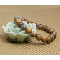 thumbnail image 3 of Venus Jasper Gem Semi Precious Gemstone 8mm Ball Beads Stretch Bracelet 7" Unisex, 3 of 4