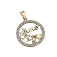 thumbnail image 5 of Collar con colgante en forma de corazón con incrustaciones de circonitas micro con forma de corazón y letras de viento europeas y americanas - PJ-00873-01 - Código de modelo 21894 PJ-00873-01, 5 of 5