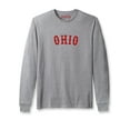 thumbnail image 3 of Daxton Retro Ohio Arch Font Long Sleeves T Shirt Soft Medium Weight Cotton, 2Pk Hgray Red White Red, 2XL, 3 of 5