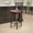 Burgundy Vinyl Seat/Black Metal Frame, variant on Emma + Oliver Swivel Ladder Back Bar Stools, Black