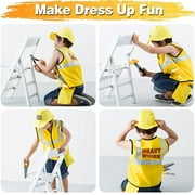 Construction Worker Costumes for Boys, Kids Builder Dress Up with Tool Set for Kids Pretend Role Play, Halloween Birthday Gift 3 4 5 6 Years Old