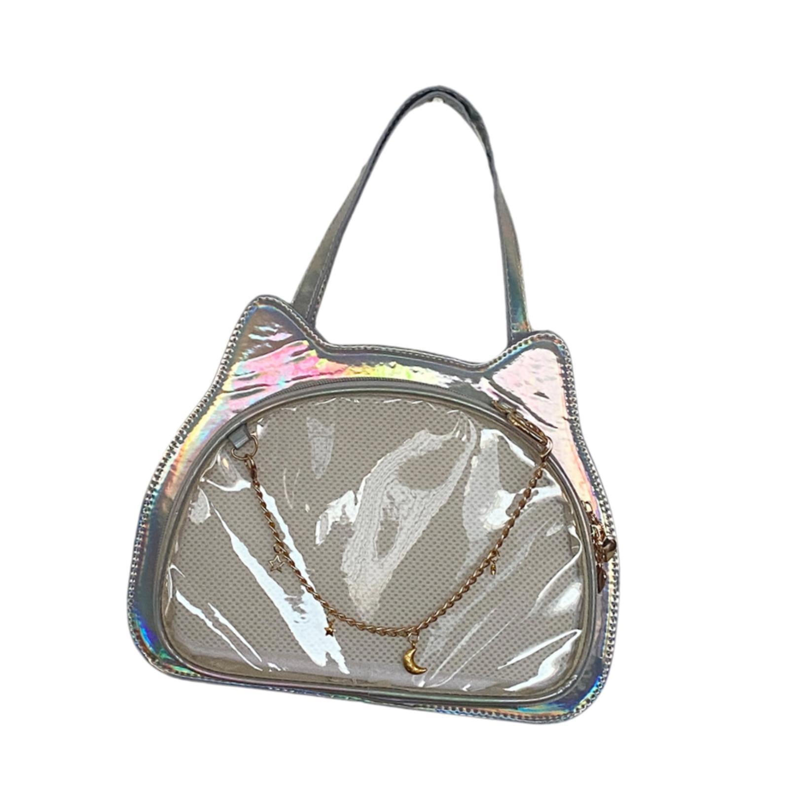 yuksok Cat Shape Shoulder Bag PU Leather Y2K Ita Bag for Ladies Women Birthday Gift