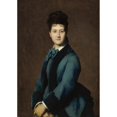 thumbnail image 3 of Jean-Jacques Henner 11x14 Black Modern Framed Museum Art Print Titled - Portrait of Madame Jeantaud (1875), 3 of 5