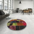thumbnail image 4 of Ahgly Company Machine Washable Indoor Round Contemporary Sienna Brown Area Rugs, 8' Round, 4 of 7