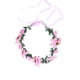 thumbnail image 1 of EeaseMX Diadema floral bohemia estilo hawaiano, guirnalda de simulación, corona de flores para la frente, diadema para playa, tocado para festivales, bodas, fiestas y vacaciones (rosa), 1 of 7