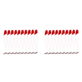 thumbnail image 1 of 10 Uds Cabeza Cuerpo T Cola Cebo 5 Cm Gusano Swimbait Accesorios Pesca Rojo Blanco, 1 of 4