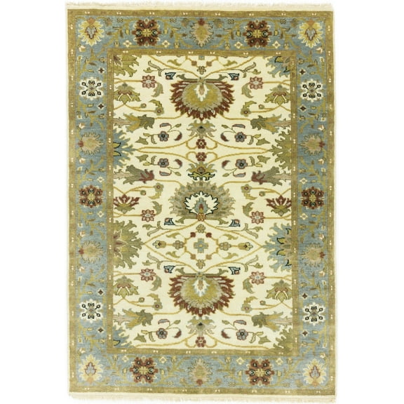 Cream Floral Osh Chobi 4X6 Peshawar Oriental Rug