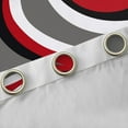 thumbnail image 4 of Homewish Wave Striped Lines Blackout Curtains Set of 2 (52x84 Each),Bohemain Geometric Window Curtains,Red Gray Black Curtains and Drapes For Teens,Super Cozy Room Decor, 4 of 6