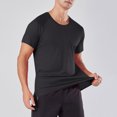 thumbnail image 1 of pstuiky Camisas de vestir de manga corta para hombre, Camisa holgada informal de manga corta con cuello alto y botones y bolsillos ventilados para hombre camisas casuales para hombre m, 1 of 8