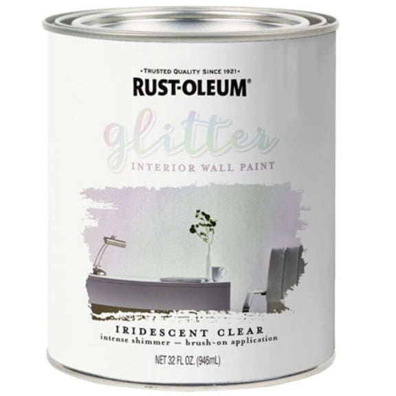 Rust-Oleum 360220 Brushable Glitter Paint, Quart, Each
