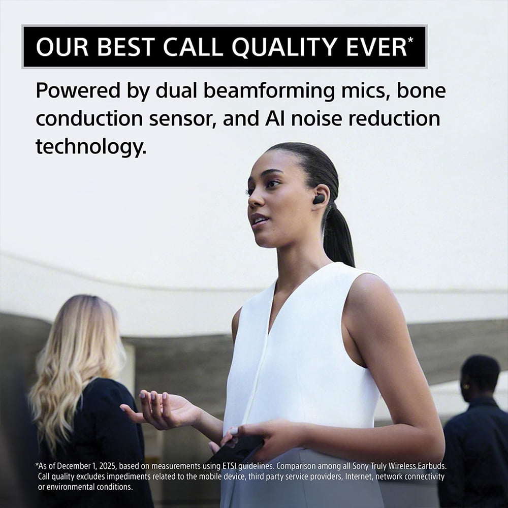 Sony WF-1000XM6 The Best Truly Wireless Noise Cancelling Earbuds 2026 Bluetooth in-Ear Headphones Up To 24hr Battery Black Bundle w/ Deco Essentials 6-Pair Earbud Tips & 1YR Enhanced Protection Pack